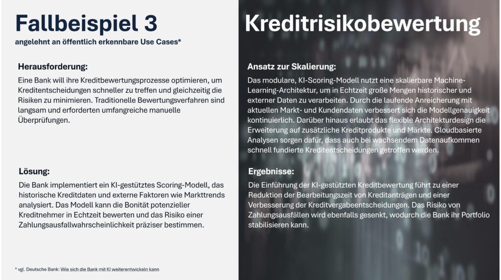 Fallbeispiel Kreditrisikobewertung mit KI