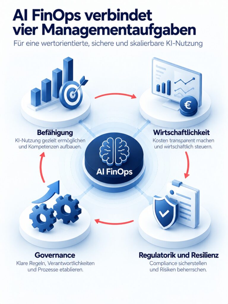 AI FinOps verbindet vier Managementaufgaben